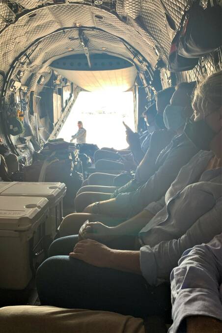 The interior of the RAAF Spartan, showing the lengths politicians will go to speak with their constituents.