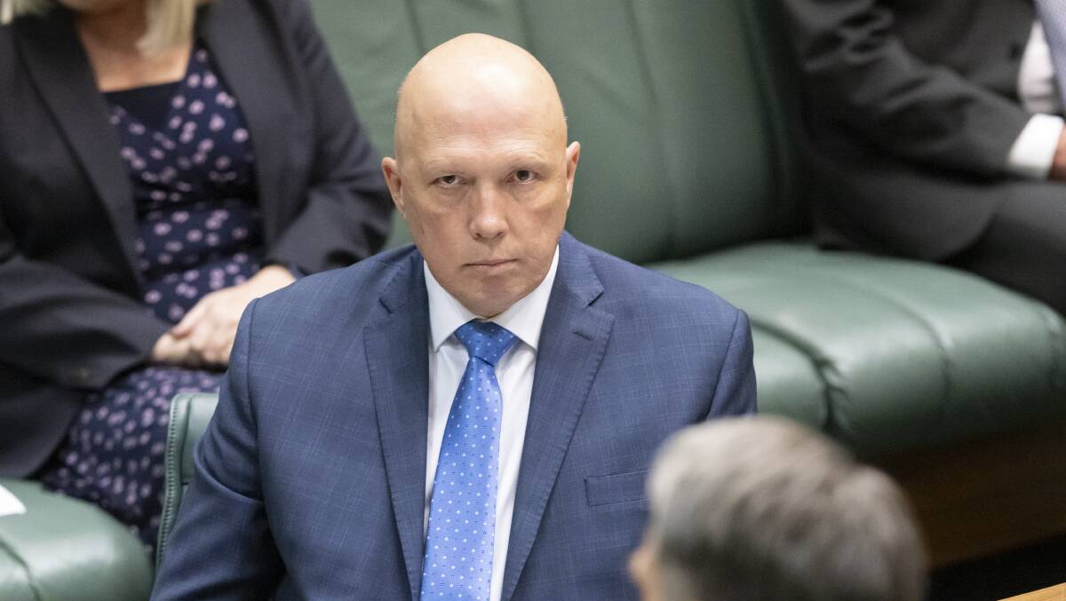 Leader of the Opposition Peter Dutton. Picture by Keegan Carroll