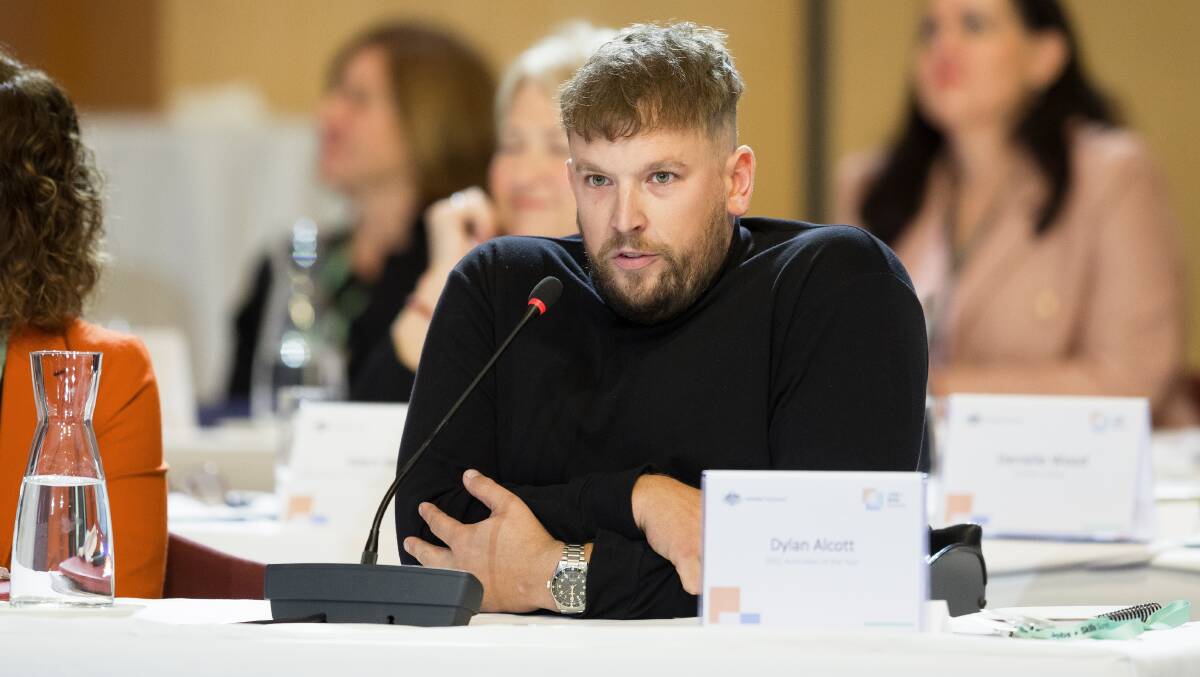 Dylan Alcott told the jobs summit that only 54 per cent of people with a disability are employed. Picture by Sitthixay Ditthavong