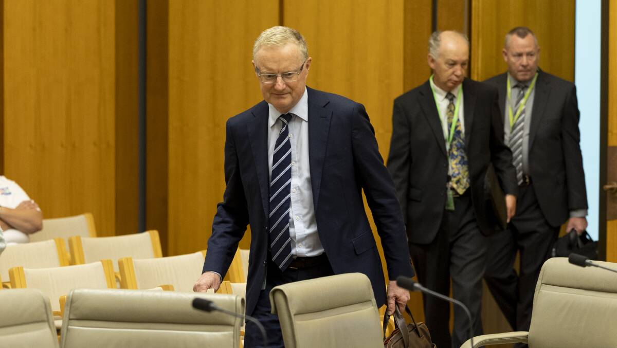 Reserve Bank Governor Philip Lowe arrives for Senate estimates last week. Picture by Keegan Carroll