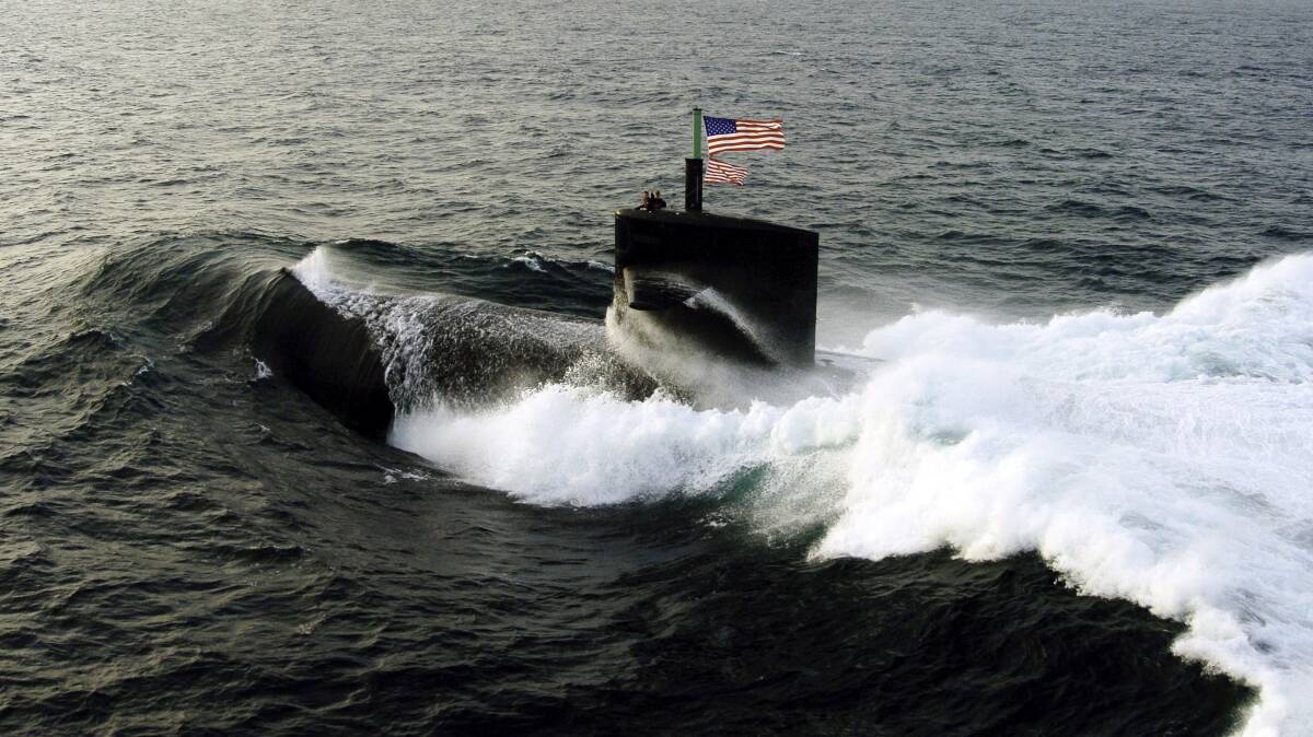 The USS Albuquerque nuclear-propelled submarine in the North Arabian Sea. Picture Getty Images