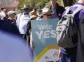 Yes supporters in Canberra earlier this month. Picture by Keegan Carroll