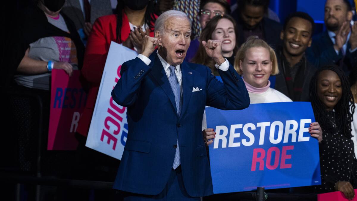 Joe Biden and the Democrats can build a new base on the pro-choice movement. Picture Getty Images