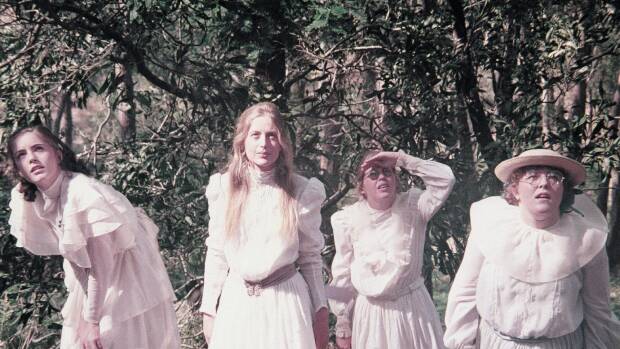 Karen Robson (Irma), Anne Lambert (Miranda), Jane Vallis (Marion) and Christine Schuler (Edith) in Peter Weir's 1975 film.