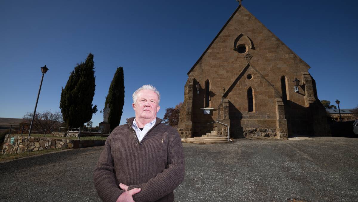 Father Mark Croker from St Patrick's Parish in Cooma said that he had sat at Clare Nowland's bedside last week. Picture by Sitthixay Ditthavong