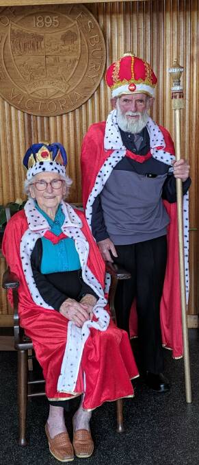REGAL: The newly crowned festival King and Queen, Alma MacDonald (left) and "Pies" Malone, will add a royal touch to the festivities.