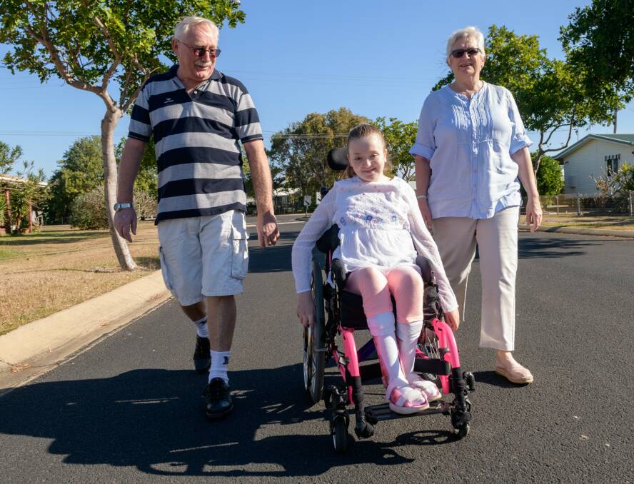 INDEPENDENCE: Thanks to NDIS support, Charlotte can now visit her grandparents without relying on her father's intervention to travel the short distance to their home.