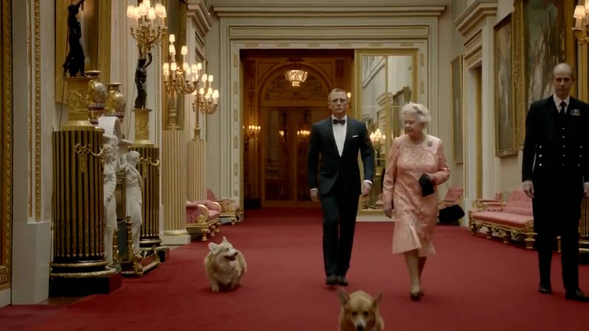 James Bond actor Daniel Craig with Queen Elizabeth II in the promo for the London Olympics in 2012. 