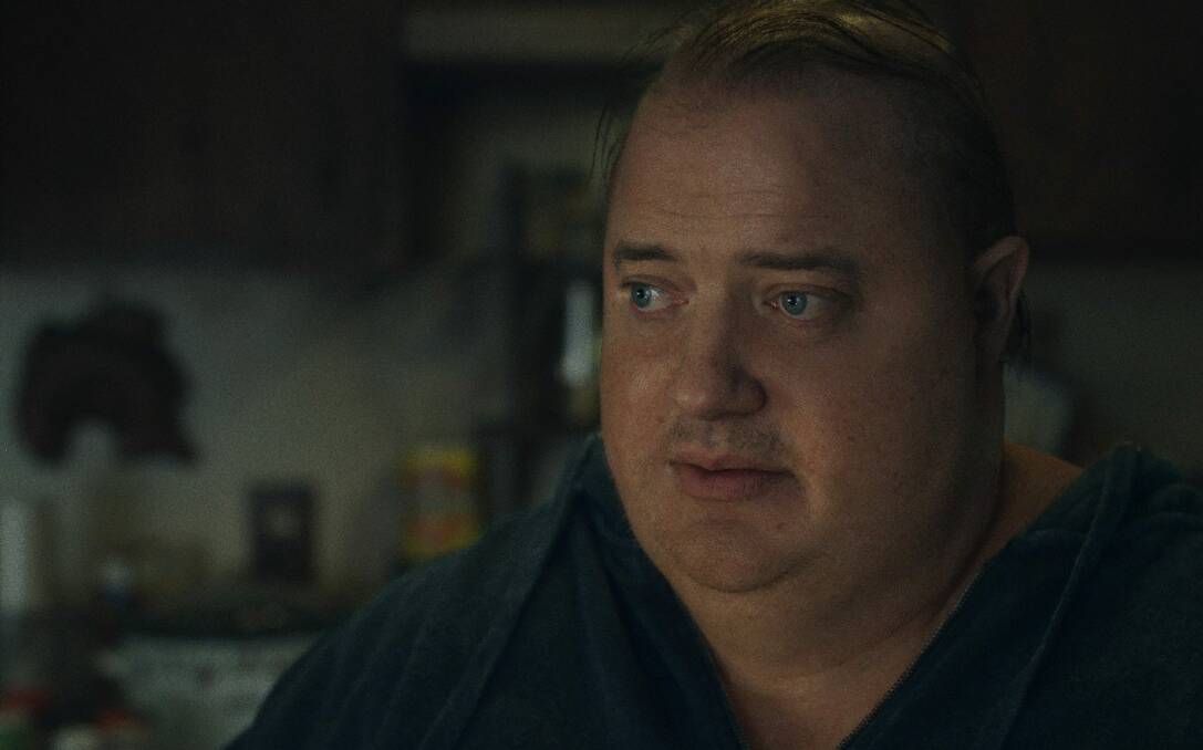Brendan Fraser delivers a moving performance in Darren Aronofsky's drama The Whale. Picture by a24