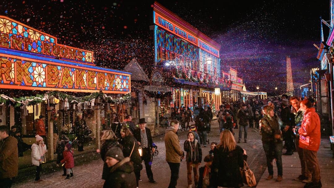Sovereign Hill's Winter Wonderlights draws a crowd for Christmas in July celebrations. Picture file