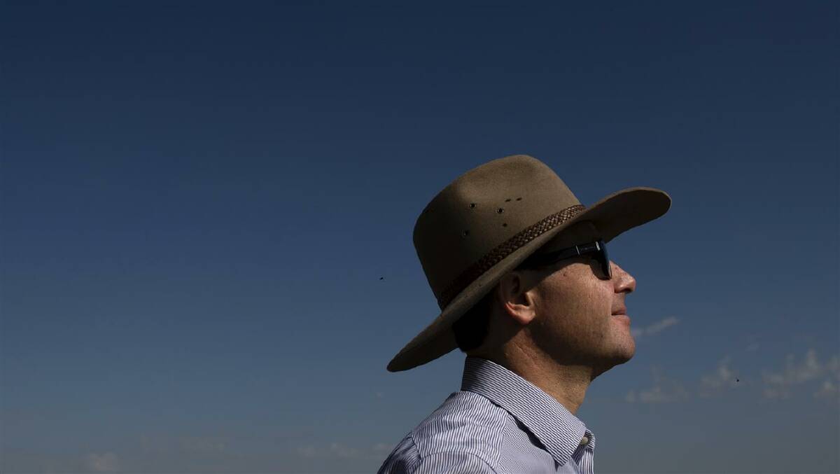 Minister for Agriculture and Water Resources David Littleproud at Longreach, Queensland. Photo: Alex Ellinghausen