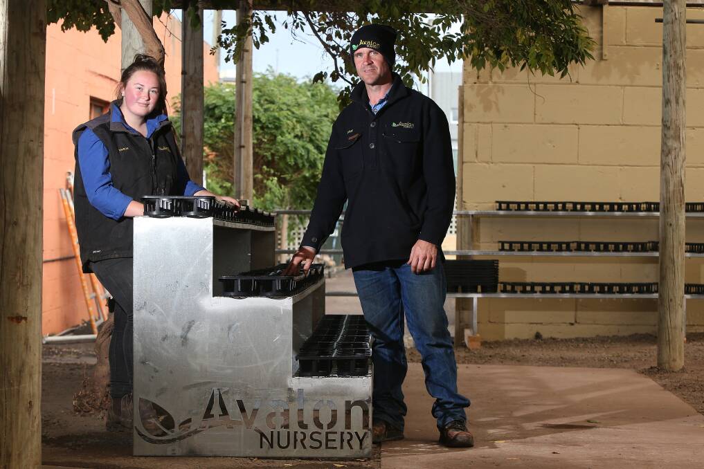 OPENING: Warrnambool's Tahlia Searle will manage the city's new Avalon Nursery after working at the business' Ballarat store. She's pictured with owner David Winters. Picture: Mark Witte