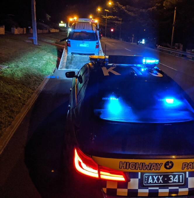 Warrnambool police tow a 55-year-old Warrnambool woman's car after she blew nearly five times over the legal limit.