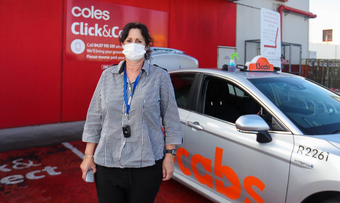 Warrnambool taxi driver Carol Oakley says that she's running plenty of grocery orders during the pandemic. Picture: Morgan Hancock