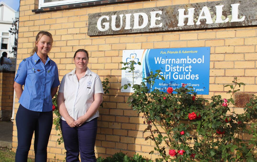 ACHIEVEMENT: Warrnambool Girl Guides' Anastasia Rea and Linda Holmes after Anastasia received a Queen's Guide Award, the first in 20 years at the club. Picture: Vanessa Rea 