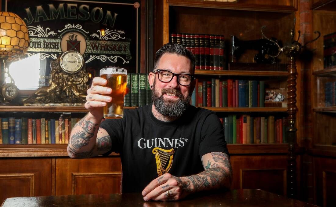 DRINKS FLOW: The Seanchai Irish Pub co-owner Josh O'Dowd says further easing of restrictions is needed in coming months to keep the doors open. Picture: Morgan Hancock