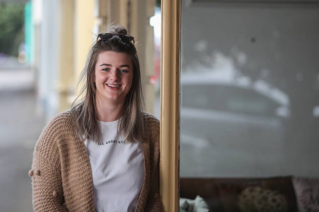 INCOME HELP: Bohemia Cafe and Bar casual worker Tash Clark said she was relieved at the fortnightly payments after the cafe shut its doors last week. Picture: Morgan Hancock.
