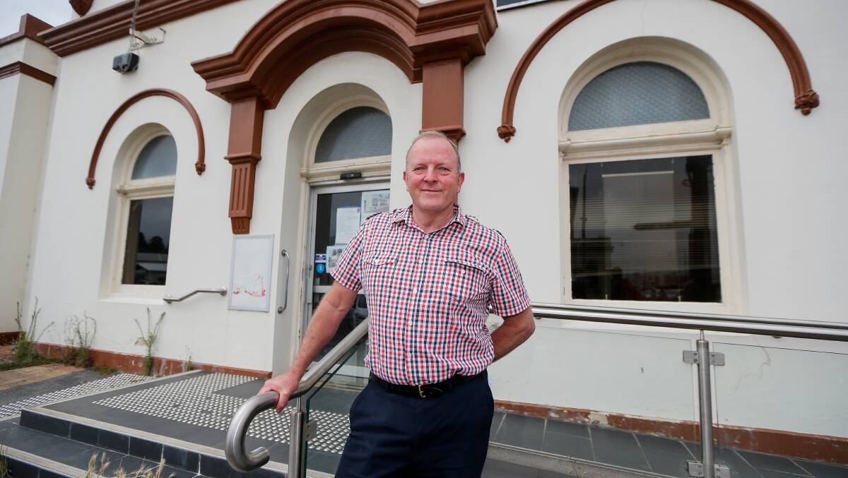 SEEKING BALANCE: Ian Sutherland, a resident in the town of 30 years, is opposed to the development particularly due to the visibility of alchol consumption from the street. Picture: Anthony Brady