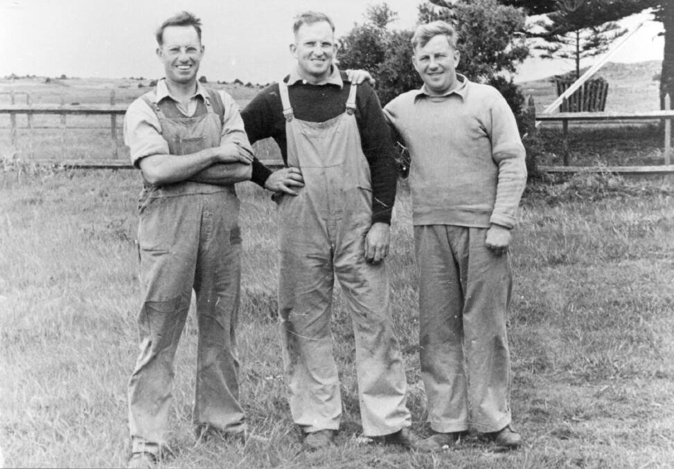 DETERMINATION: Boat makers Bill, Allan and Hughie Haldane built the Tacoma over seven years. 