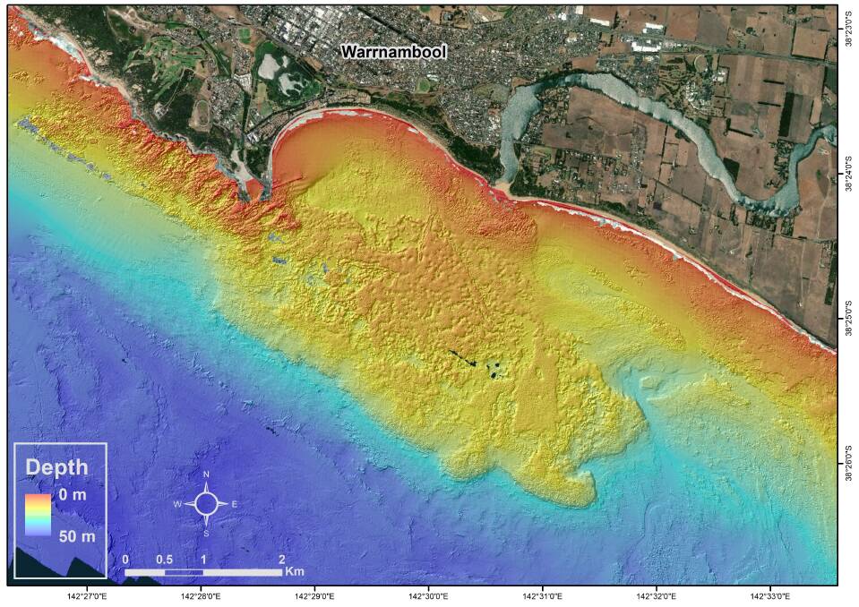 Deakin University Dr Daniel Ierodiaconou and his team has mapped the sea bed off Warrnambool. 