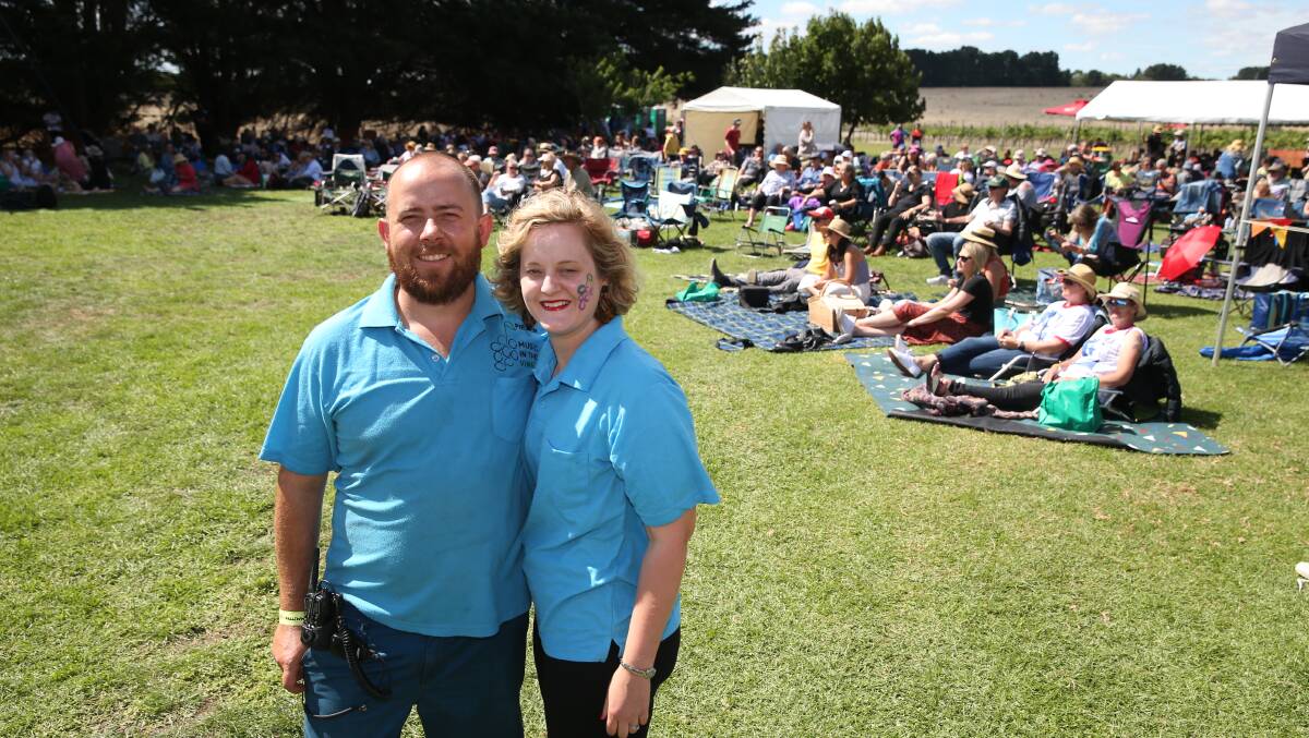 Music in the Vines organisers Pieter and Michelle Badenhorst during the 2020 festival in late February when 9000 people visited their Suffoir Winery,. Picture: Mark Witte