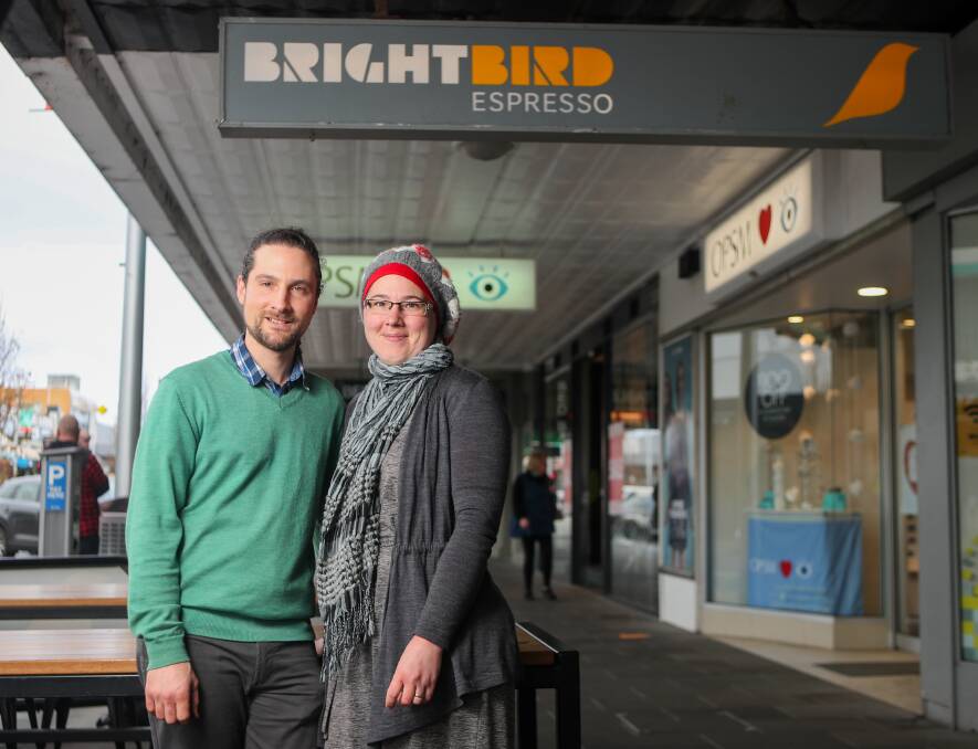 UNEXPECTED:New Brightbird Espresso owner Anton Habel and sister Rebekah Mahmoud never expected the challenges of their first year. But they say community support has shone through. Picture: Morgan Hancock