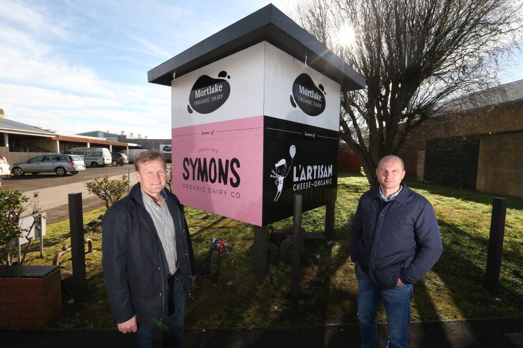OPEN: Organic Dairy owners Bruce Symons and Matthieu Megard have transformed an old Clarke's Pies factory to make their product. Picture: Mark Witte 