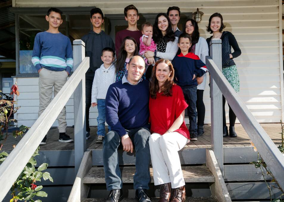 SCHOOL OF LIFE: Woodford residents Peter and Elizabeth Lim have homeschooled 10 children with plans to homeschool the 11th in coming years. Picture: Anthony Brady