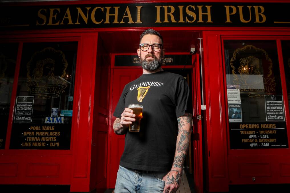 VISITOR INCREASE: The Seanchai Irish Pub co-owner Josh O'Dowd says further easing of restrictions is needed in coming months to keep the doors open. Picture: Morgan Hancock