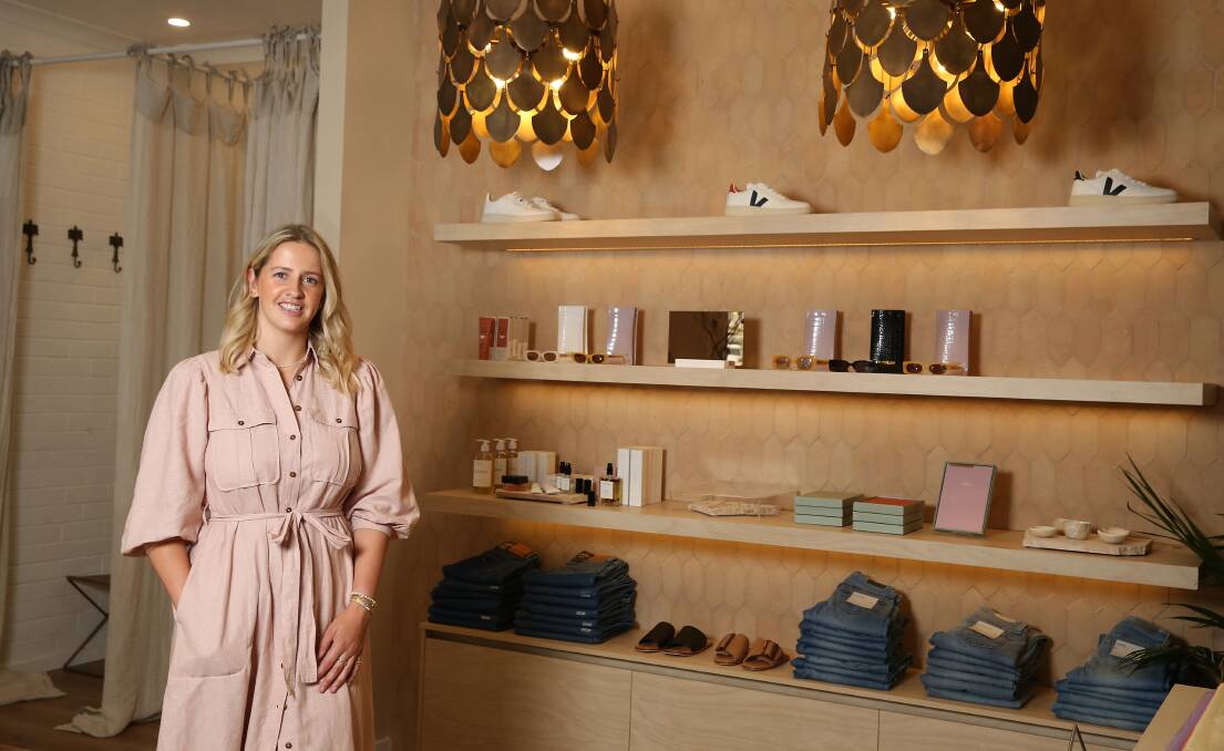 GOOD AS GOLD: Millie Grimshaw grew up in Tyrendarra and has brought her fashion experience from around the world back to Port Fairy to open a store. Picture: Mark Witte