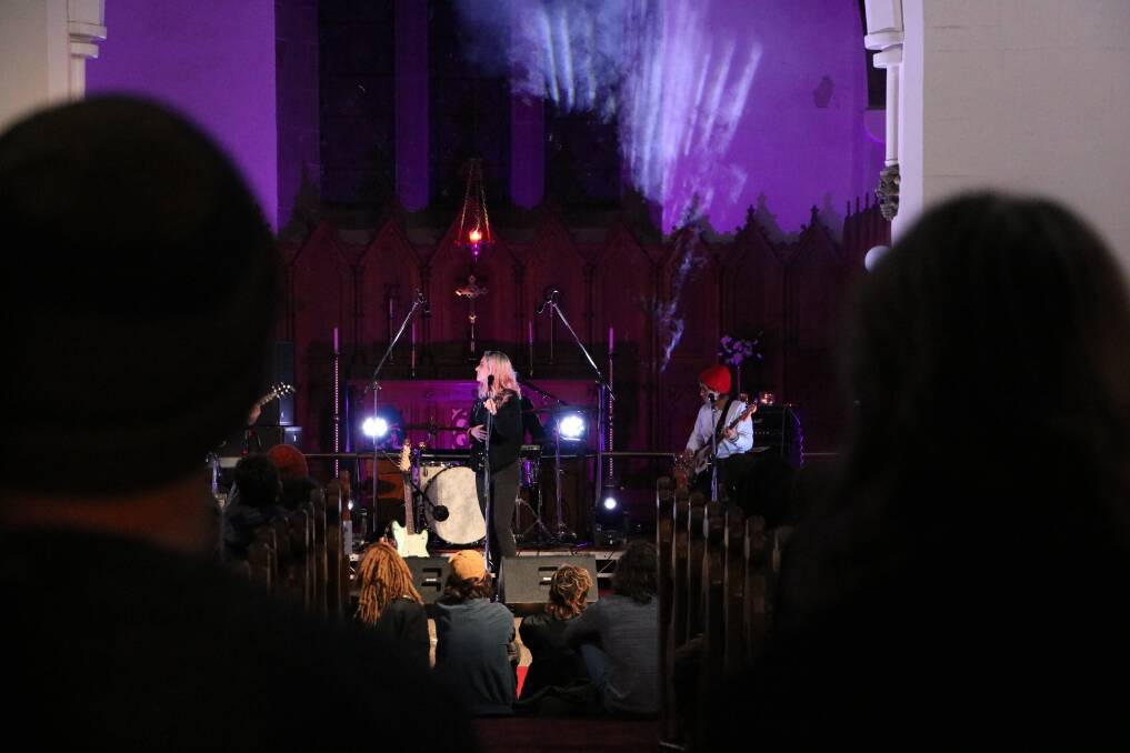 CHURCH ACOUSTICS: Merpire performed with Aika in Port Fairy's St John's Church last year. Three different acts will again grace the church for Winter Weekends on Saturday night. Picture: supplied.