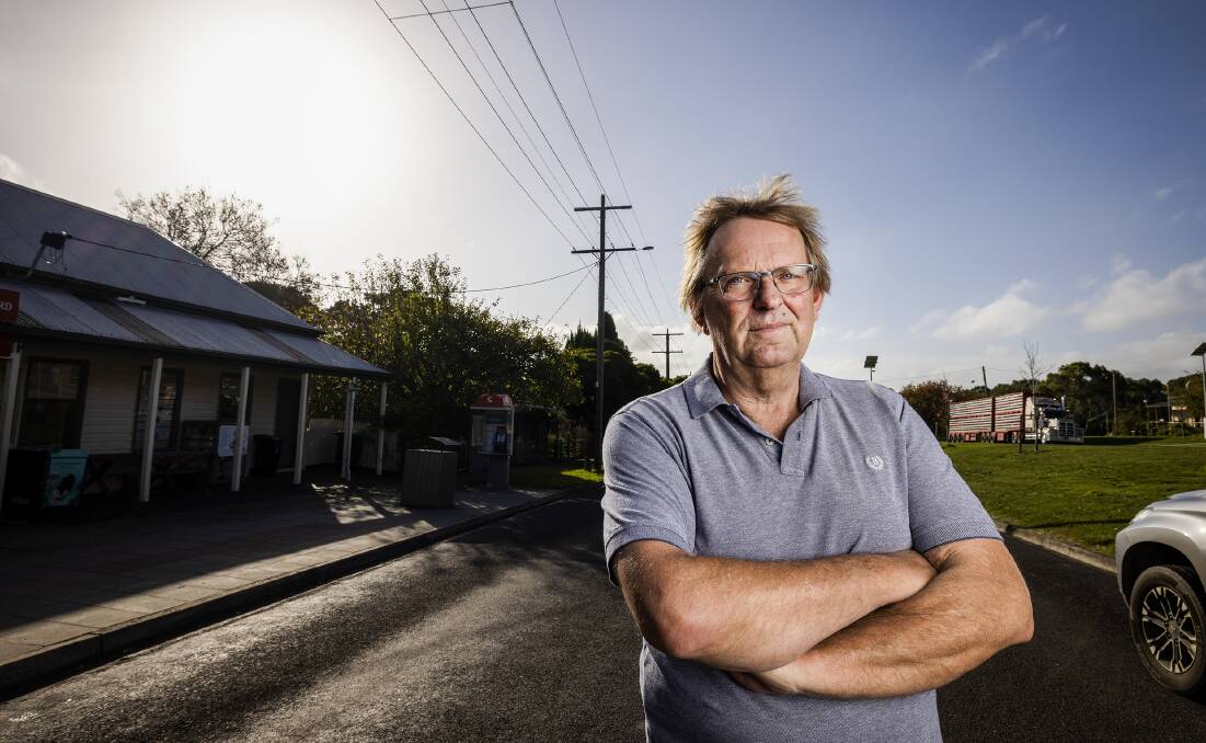 Hawkesdale resident John Bos is opposed to a wind farm planned near the town boundary. Picture: Nicole Cleary