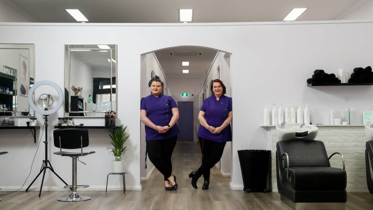 OPEN: Jenna Gore and Trish Howden started a new salon on Liebig St after hatching the idea at TAFE and jumping into business weeks later. Picture: Chris Doheny