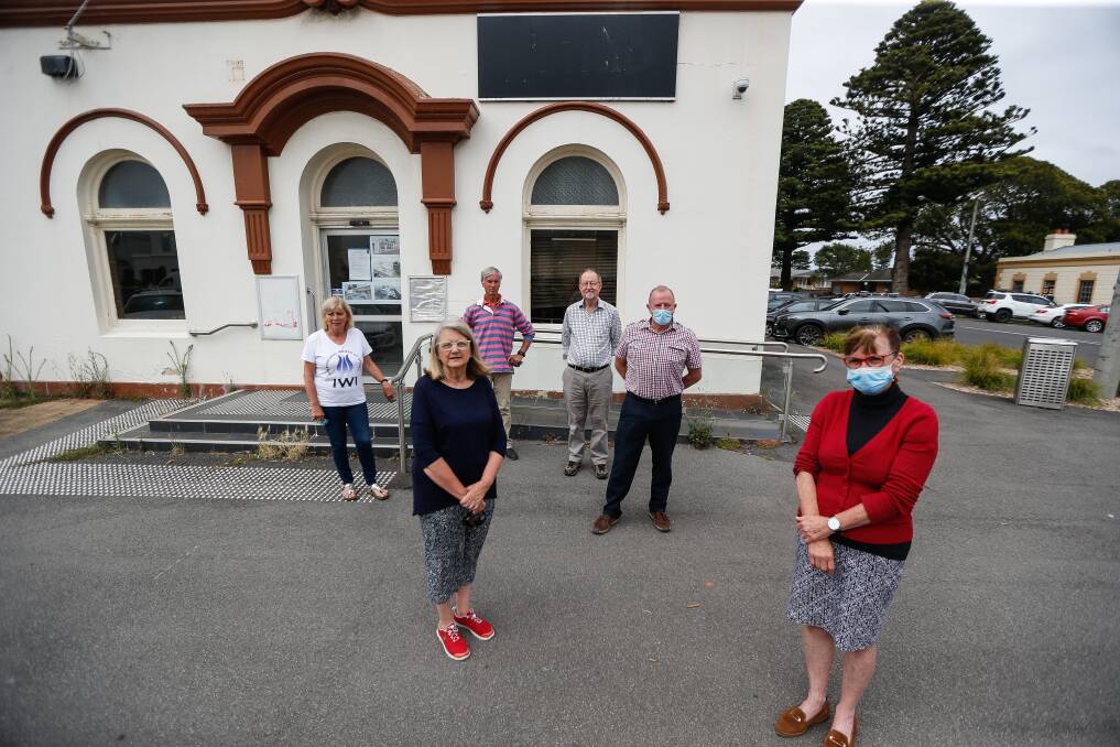 OPPOSED: Heather Sheard, Jenny McCarthy, Freda Forbes, John Forbes, Alan Stevens and Ian Sutherland are unhappy about plans for a 'hotel' in Port Fairy. Picture: Anthony Brady