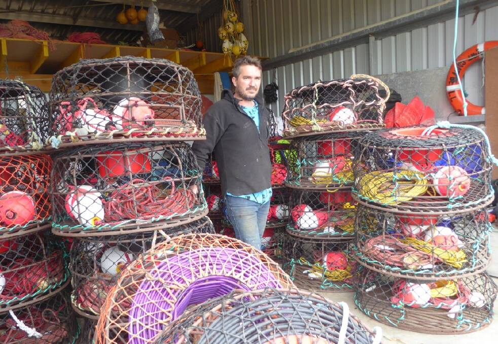 LOCAL MARKET: Port Campbell rock lobster fisherman Simon Nash plans to sell fish to the town this season as China stops importing the product from Australia. 