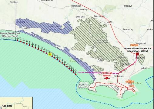 Plans show the wind farm would have up to 62 turbines lodged into the seabed off the coast. 