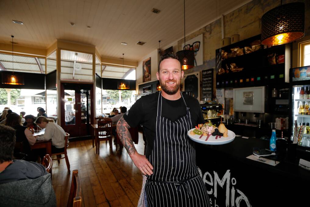 Bohemia chef Brenton Hussey has helped the cafe receive an award voted by local judges for the fourth consecutive year for best dinner. Picture: Anthony Brady