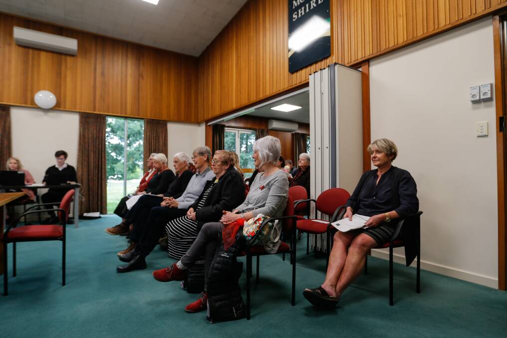 MEETING CHANGE: The public gallery at a council meeting in Mortlake in 2019. Picture: Anthony Brady 