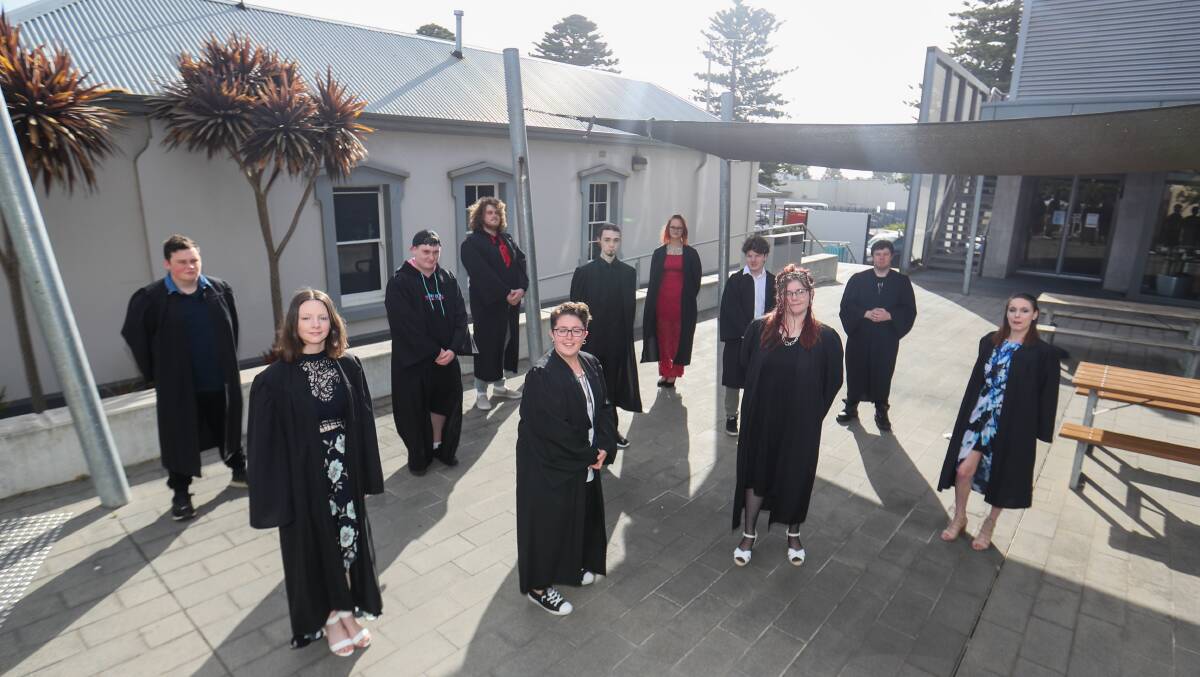 GRADUATION: South West TAFE VCAL graduates at an awards ceremony this week. Angelina Atkinson-Jans is pictured back row in the middle. Picture: Morgan Hancock