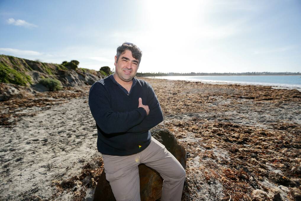 WATCHING COASTS: Deakin University marine science associate professor Daniel Ierodiaconou was a co-lead on a team to take at a Eureka Prize for citizen science. Picture: Anthony Brady 