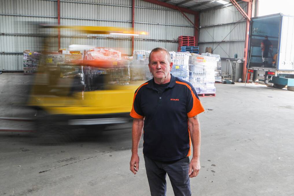 DELIVERING LOADS: Warrnambool's Ryans Transport owner Graham Ryan says grocery deliveries have been similar to Christmas periods. Picture: Morgan Hancock