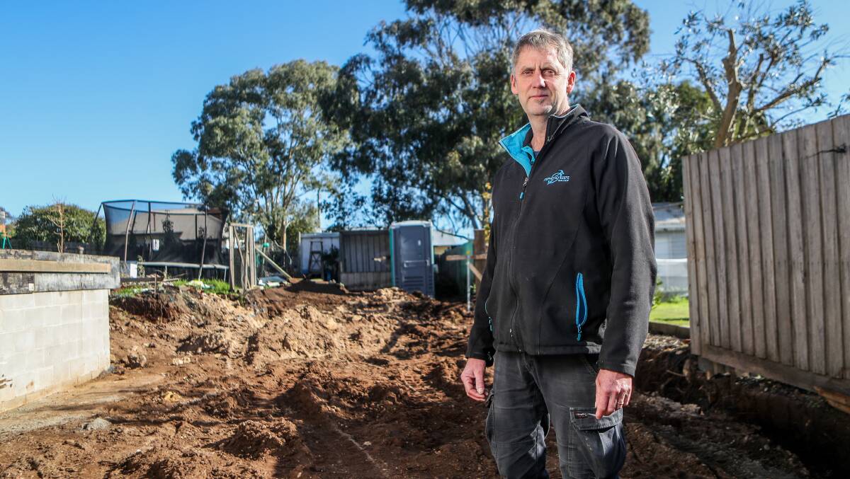 BOOM: Warrnambool builder Stephen O'Keefe says the local industry is facing escalating demand for work. Picture: Morgan Hancock