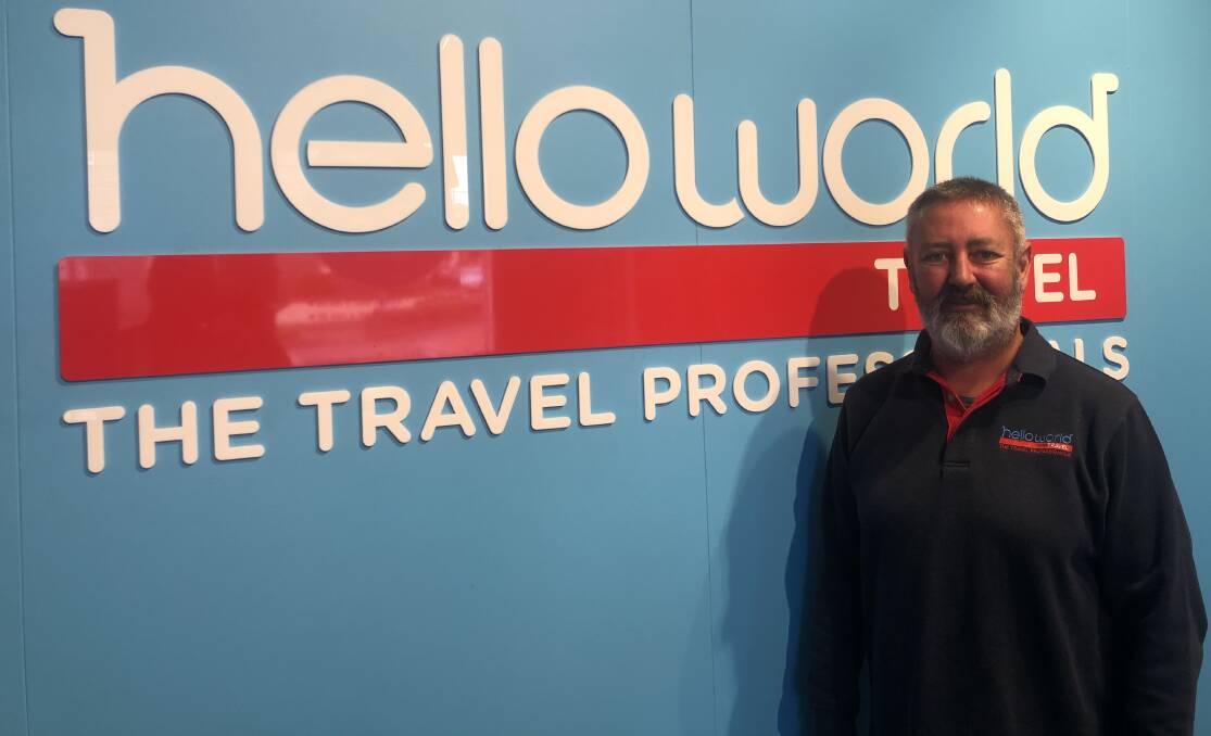 Helloworld Travel Portland owner Darren Baker was among three agents to meet with Tourism Minister Dan Tehan this week. 