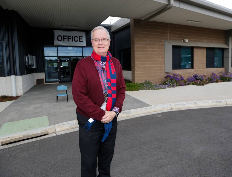 FINAL BELL: Warrnambool Merri River principal Robert Dowell retired after 29 years at the school on Friday. Picture: Anthony Brady
