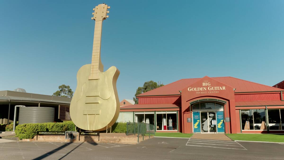 Check out The Big Golden Guitar Tourist Centre in Tamworth, Australia's home of country music. Picture Shutterstock