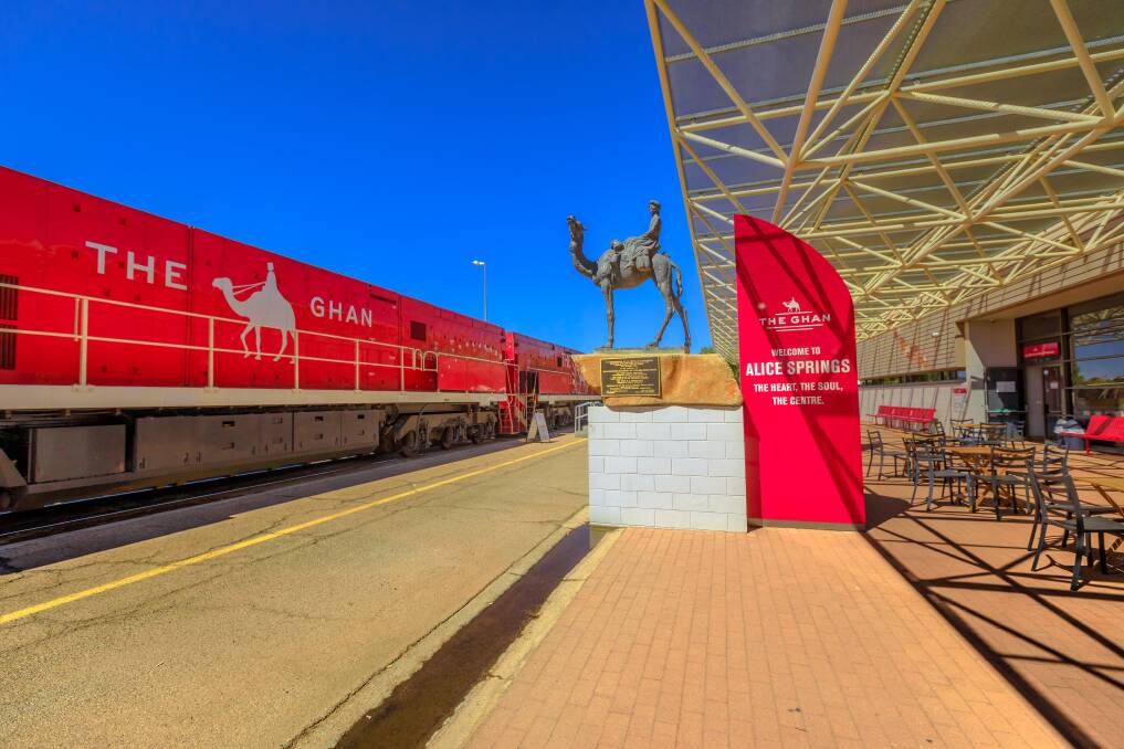 The Ghan pulling into Alice Springs station. Picture Shutterstock