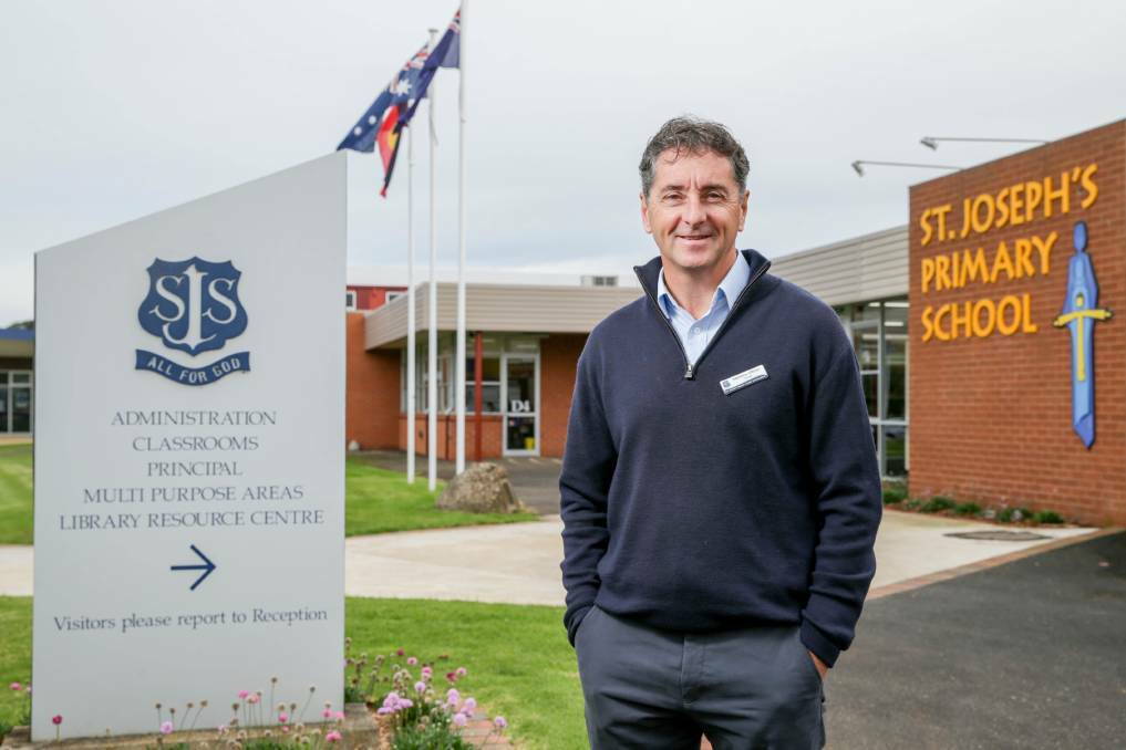 St Joseph's Primary School principal Matthew O'Brien welcomed the return to on-site learning, saying students learn better in the classroom. Picture: Chris Doheny
