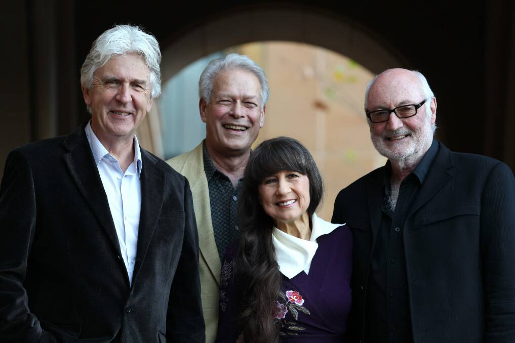 'Still friends': The Seekers, from left: Bruce Woodley, Keith Potger, Judith Durham amd Athol Guy.