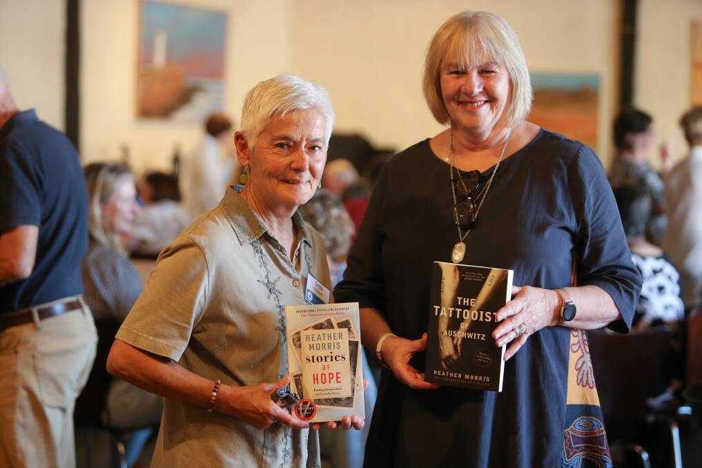 Fundraiser: Water East Timor (WET) president Greta Perry with best-selling author of The Tattooist of Auschwitz Heather Morris. Picture: Chris Doheny