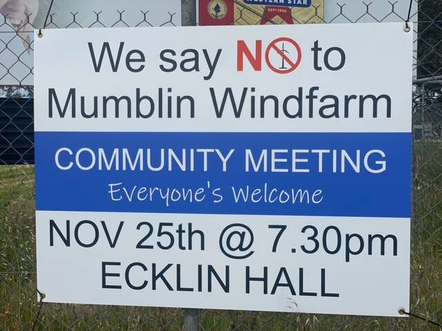 The Ecklin-Elingamite-Glenfyne Community Association has vowed to fight the wind farm proposal. Picture: Supplied